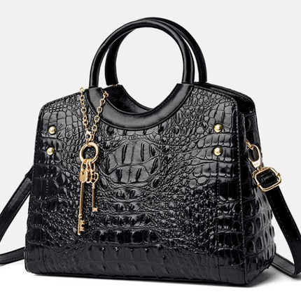 Crocodile Leather Vintage Shoulder Bag