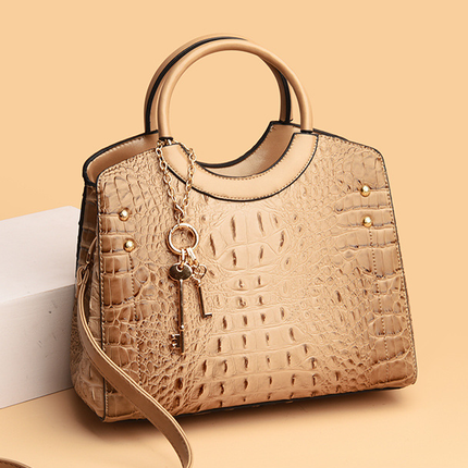 Crocodile Leather Vintage Shoulder Bag
