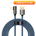USB to iPhone 2.4A Blue / 1m
