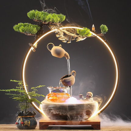 Luxury Waterfall Incense Burner Aromatherapy Mini Fountain
