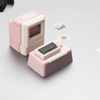 Retro pink white