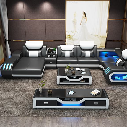 Futuristic Hyper-Lounge Grand Living Sofa Set