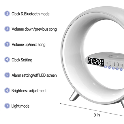 Smart Aurora Wireless Charger Bluetooth Speaker