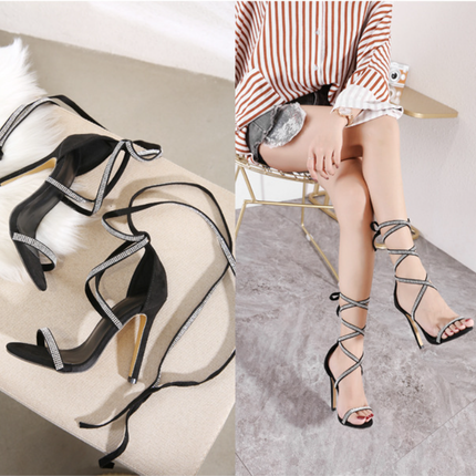 Sparkling Crystal High Heels Women Shoes