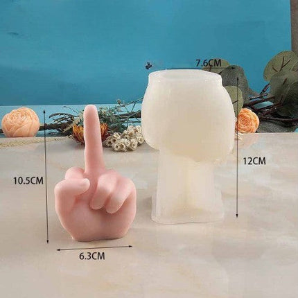 Middle Finger Hand Gestures Artsy Candle DIY Molds