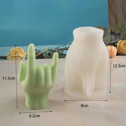 Middle Finger Hand Gestures Artsy Candle DIY Molds