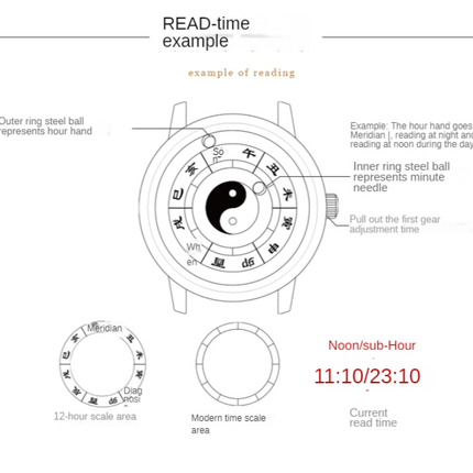Magnetic Ying Yang Levitation Elegant Watch