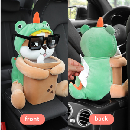 Cute Plush Animals Armrest Tissue Box