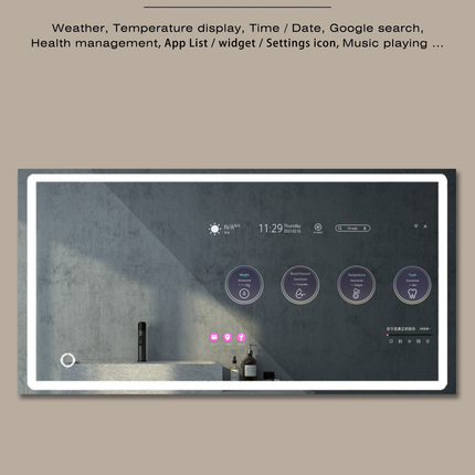 Touch Screen LED Smart Waterproof Magic Mirror