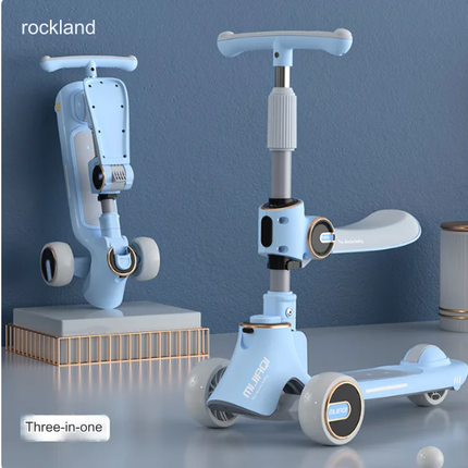 3in1 Foldable Musical Light-Up Kids Scooter