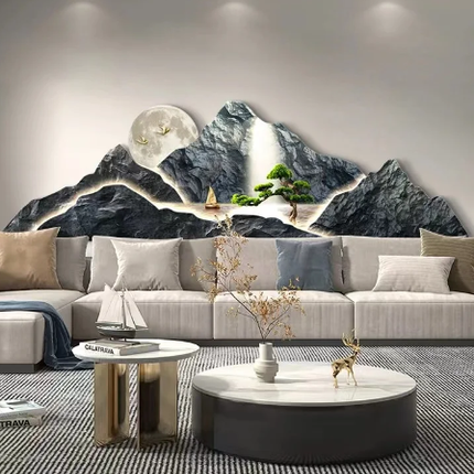 Majestic Peaks LED Mountain Art Canvas