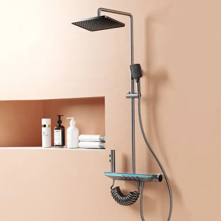 Digital Thermostatic High-Pressure Flow Shower Set