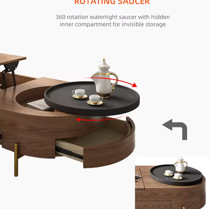 American Style Wooden Nordic Space Saving Coffee Table