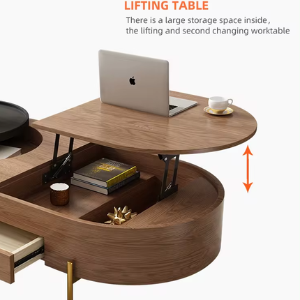 American Style Wooden Nordic Space Saving Coffee Table