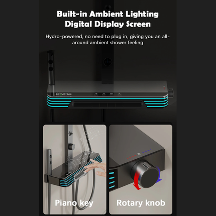Piano Smart Digital Massage Spray Shower System Set