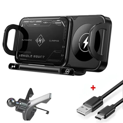 Touch & Rotate Automatic Universal Car Wireless Charge Phone Holder