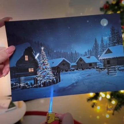 Happy Christmas Village  Light-Up Led Postcard