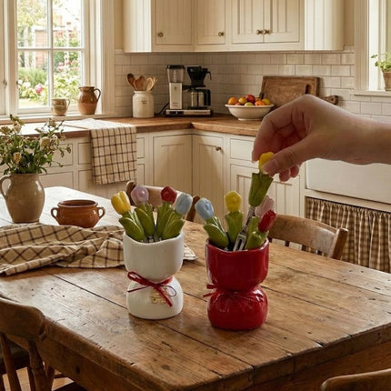 Tulip Bloom Dessert Fork Set