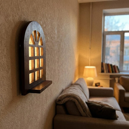 Japanese Style Arched Window Wall Lamp