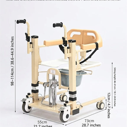 Senior Care Easy Patient Lift Transfer Wheelchair