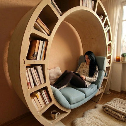 Reading Orbit Bookshelf Nook Chair