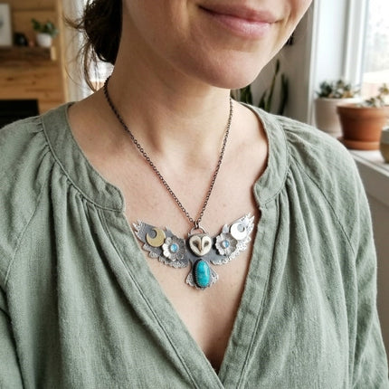 Quiet Watcher Owl Charm Necklace
