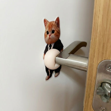 Chubby Cat Belly 3D Door Bumper Sticker