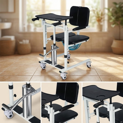 4-in-1 Shower & Transport Hydraulic Patient Lift Nursing Chair