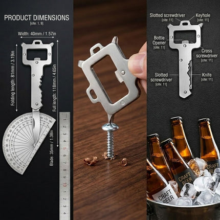 Blade Clip Compact Pocket Survival Multi-Tool