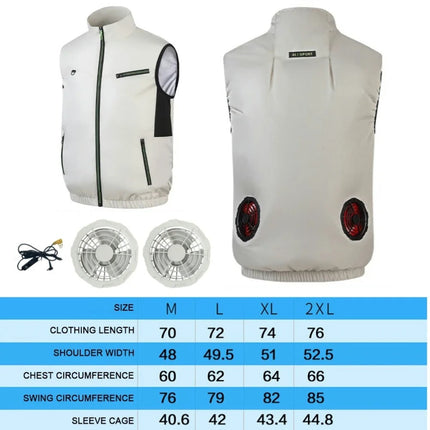 Ultra Breeze Built-In Fan Lightweight Summer Cooling Vest