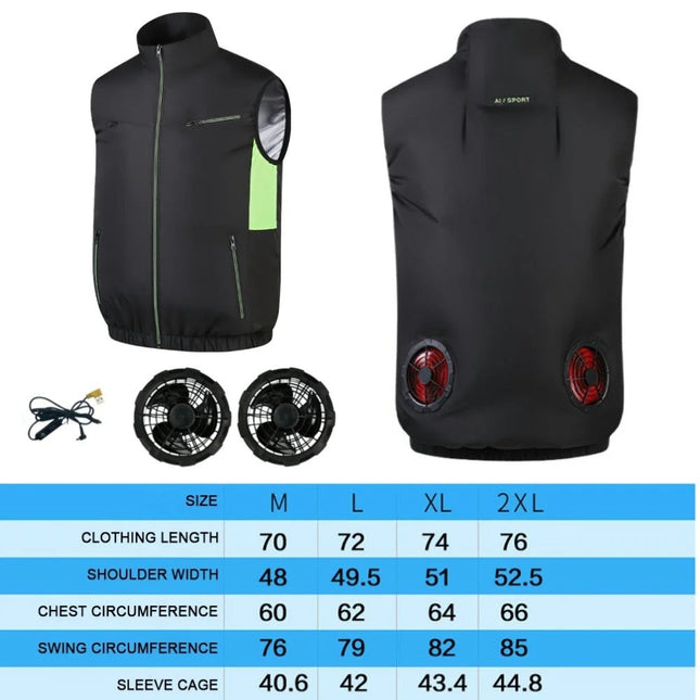 Ultra Breeze Built-In Fan Lightweight Summer Cooling Vest