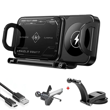 Touch & Rotate Automatic Universal Car Wireless Charge Phone Holder