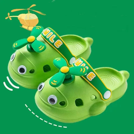 Cute Helicopter Kids Soft Slippers